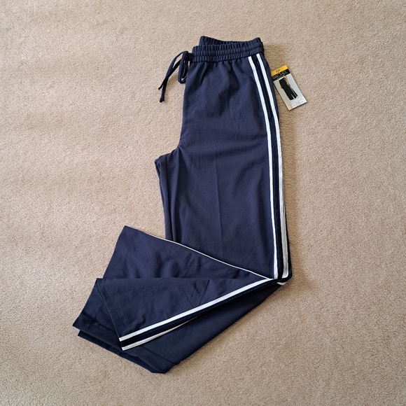 Rachel Roy Wide Leg Pants Women's Size Small Blue White Stripe Pull On New! - Picture 9 of 9